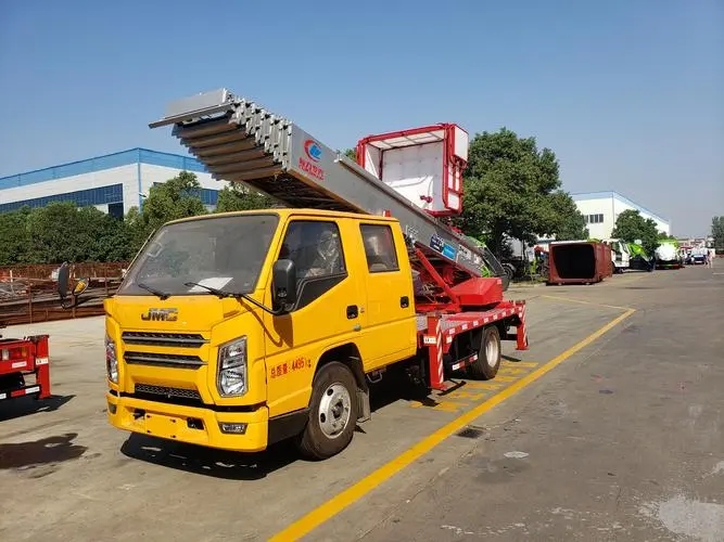 保定满城附近云梯车出租 砂石搬运